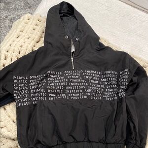 Forever 21 Black Oversized Long Sleeve Hoodie